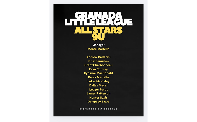 CONGRATULATIONS 9U ALL STARS
